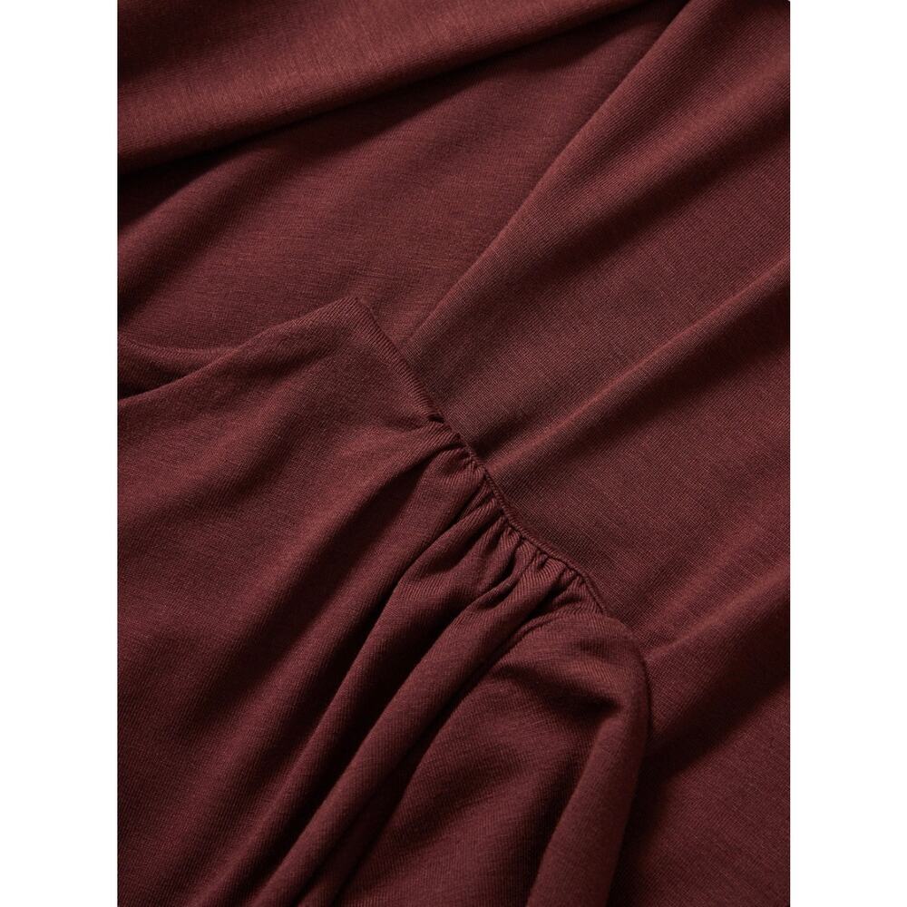 NEW Veronica Beard Theodora Midi Dress Raisin Red Size Small - Picture 3 of 9